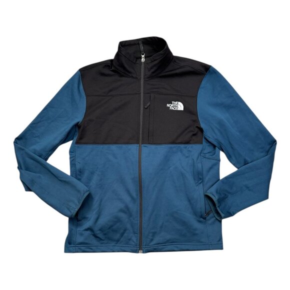 The North Face Astro Ridge Jacket Full Zip Shady Blue  / Black Fleece Size Med - Picture 2 of 7